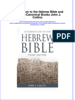Download textbook Introduction To The Hebrew Bible And Deutero Canonical Books John J Collins ebook all chapter pdf 