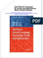 Textbook Intelligent Natural Language Processing Trends and Applications 1St Edition Khaled Shaalan Ebook All Chapter PDF