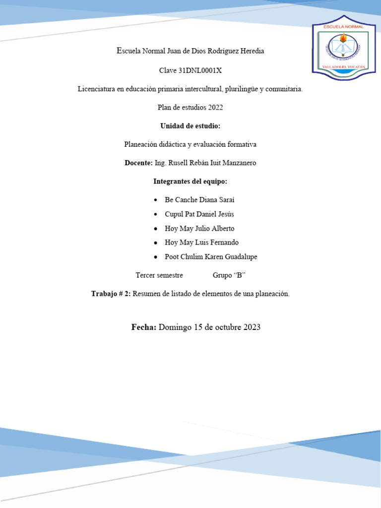 Elementos Clave en Planeación Didáctica | PDF | Enseñando | Aprendizaje