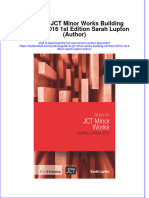 PDF Guide To JCT Minor Works Building Contract 2016 1St Edition Sarah Lupton Author Ebook Full Chapter