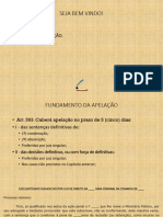 Seja Bem Vindo!: - Objetivos de Hoje - Recurso de Apelação