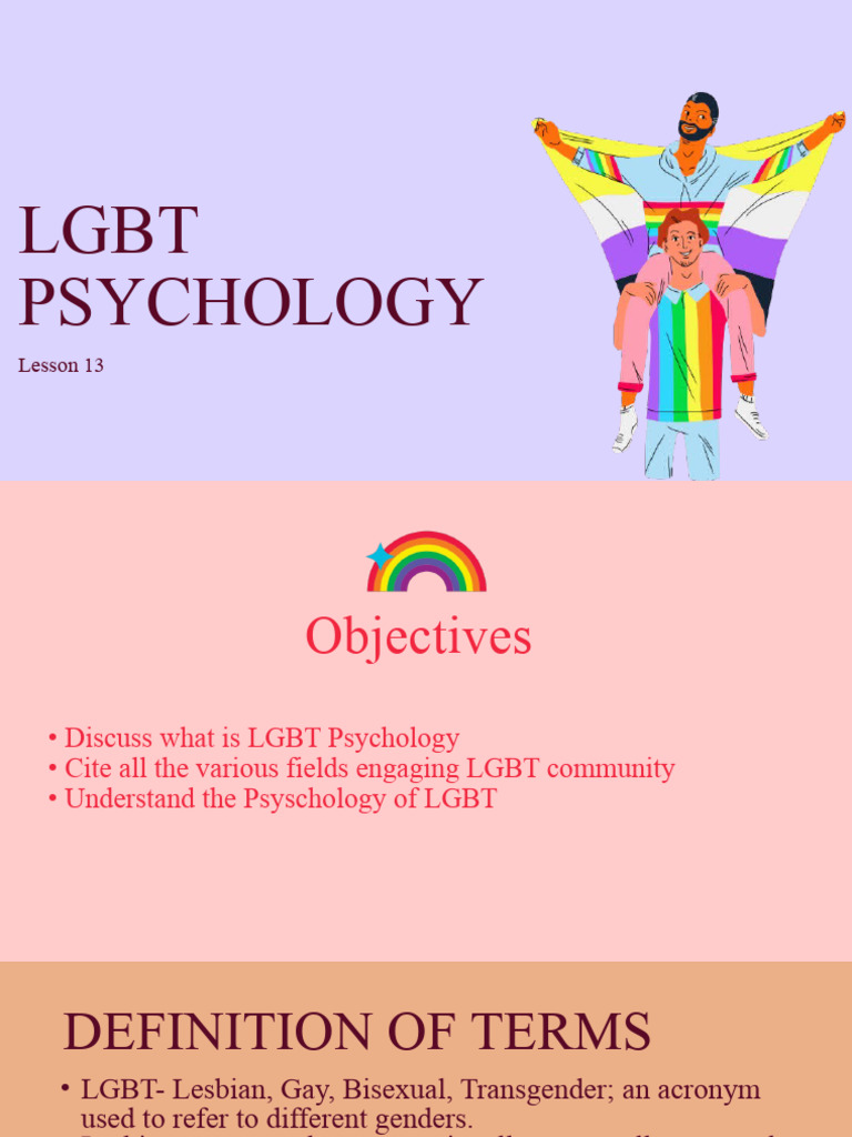 Understanding LGBT Psychology | PDF | LGBTQIA+ Studies | Lgbt