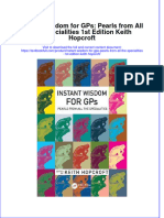 Textbook Instant Wisdom For Gps Pearls From All The Specialities 1St Edition Keith Hopcroft Ebook All Chapter PDF