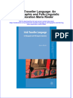 Textbook Irish Traveller Language An Ethnographic and Folk Linguistic Exploration Maria Rieder Ebook All Chapter PDF