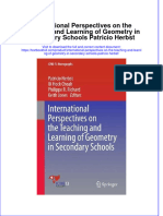 Textbook International Perspectives On The Teaching and Learning of Geometry in Secondary Schools Patricio Herbst Ebook All Chapter PDF