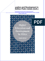 Download textbook Higher Education And Development In Africa 1St Edition Pedro Uetela Auth ebook all chapter pdf 
