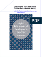 Textbook Higher Education and Development in Africa 1St Edition Pedro Uetela Auth Ebook All Chapter PDF