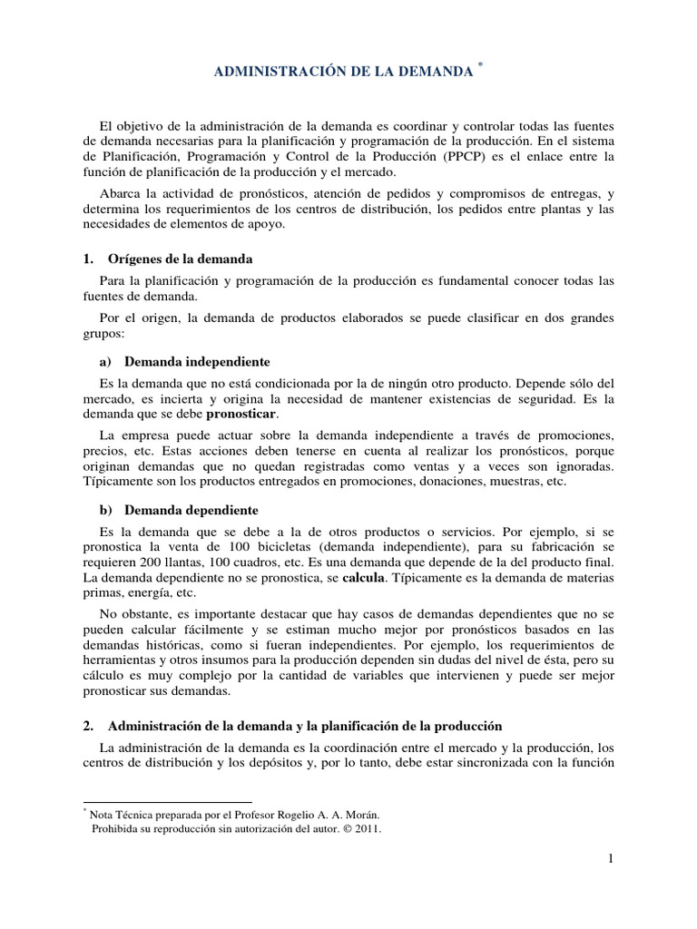 Estrategias en Administración de la Demanda | PDF | Demanda | Business