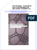 Textbook Jamming and Rheology Constrained Dynamics On Microscopic and Macroscopic Scales 1St Edition Liu Ebook All Chapter PDF