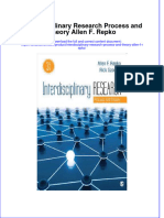 PDF Interdisciplinary Research Process and Theory Allen F Repko Ebook Full Chapter