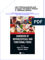 PDF Handbook of Nutraceuticals and Functional Foods 3Rd Edition Robert E C Wildman Editor Ebook Full Chapter