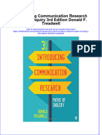 Download textbook Introducing Communication Research Paths Of Inquiry 3Rd Edition Donald F Treadwell ebook all chapter pdf 