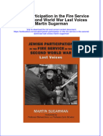 Download textbook Jewish Participation In The Fire Service In The Second World War Last Voices Martin Sugarman ebook all chapter pdf 