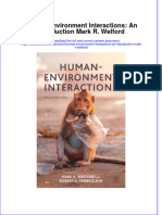 Full Chapter Human Environment Interactions An Introduction Mark R Welford PDF