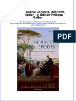 Download textbook Horaces Epodes Contexts Intertexts And Reception 1St Edition Philippa Bather ebook all chapter pdf 