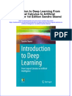 Textbook Introduction To Deep Learning From Logical Calculus To Artificial Intelligence 1St Edition Sandro Skansi Ebook All Chapter PDF