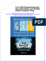 PDF Introduction To Gis Programming and Fundamentals With Python and Arcgis 1St Edition Chaowei Yang Ebook Full Chapter