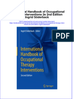 Textbook International Handbook of Occupational Therapy Interventions 2E 2Nd Edition Ingrid Soderback Ebook All Chapter PDF