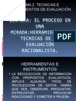 Tecnicas e Instrumentos de Evaluacion