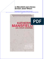 Download textbook Katherine Mansfield And Literary Modernism Janet Wilson ebook all chapter pdf 