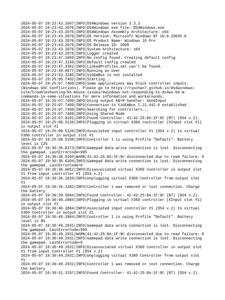 Ds4windows log 20240507 0 pdf xbox 360 operating system families
