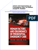 Textbook Human Factors and Ergonomics of Prehospital Emergency Care 1St Edition Joseph R Keebler Ebook All Chapter PDF