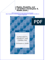 Download textbook Human Rights Disability And Capabilities 1St Edition Christopher A Riddle Auth ebook all chapter pdf 