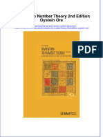 Textbook Invitation To Number Theory 2Nd Edition Oystein Ore Ebook All Chapter PDF