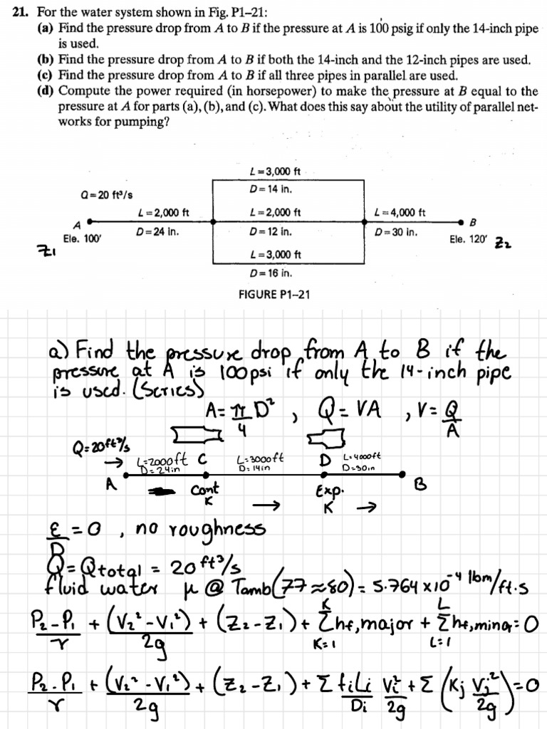 Exam 2 Part A Pdf Fluid Mechanics Chemical Engineering