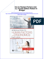 Textbook Introduction To Human Factors and Ergonomics Fourth Edition Robert S Bridger Ebook All Chapter PDF