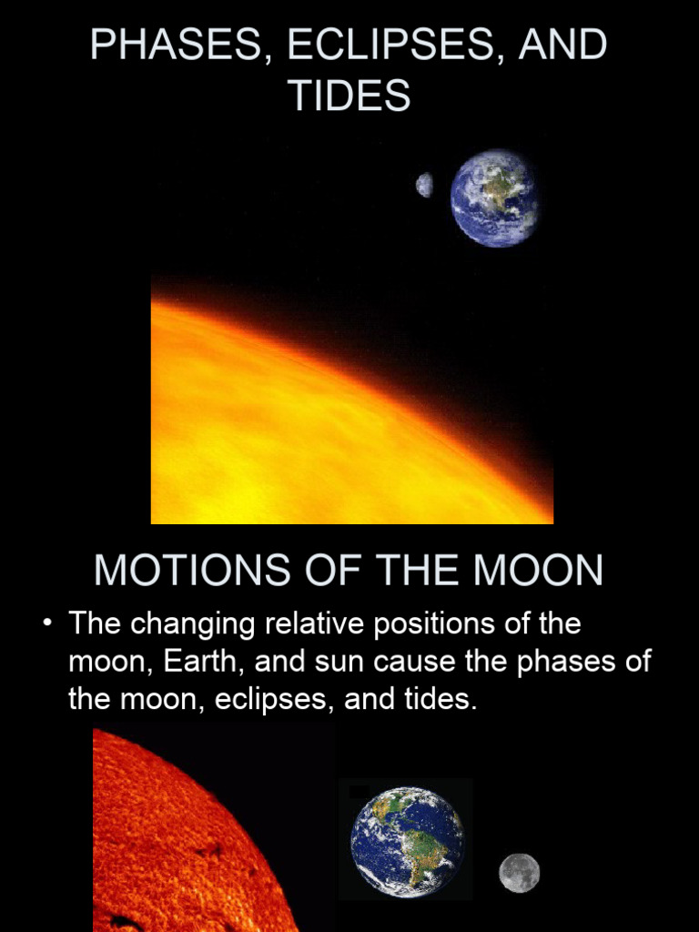 Moon Phases, Eclipses, and Tides | PDF | Solar Eclipse | Moon