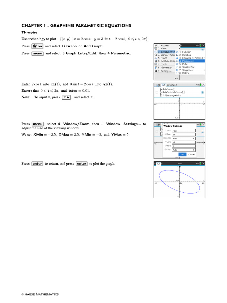 Analysis and Approaches HL Calculator Guide TInspire PDF