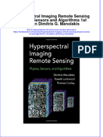 Download textbook Hyperspectral Imaging Remote Sensing Physics Sensors And Algorithms 1St Edition Dimitris G Manolakis ebook all chapter pdf 