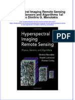 Textbook Hyperspectral Imaging Remote Sensing Physics Sensors and Algorithms 1St Edition Dimitris G Manolakis Ebook All Chapter PDF