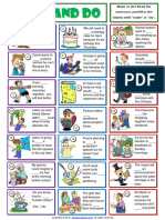 Make and Do Fill in the Blanks Esl Grammar Worksheet