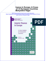 PDF Islamic Finance in Europe A Cross Analysis of 10 European Countries Mohyedine Hajjar Ebook Full Chapter