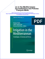PDF Irrigation in The Mediterranean Technologies Institutions and Policies Francois Molle Ebook Full Chapter