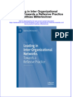 Download textbook Leading In Inter Organizational Networks Towards A Reflexive Practice Matthias Mitterlechner ebook all chapter pdf 