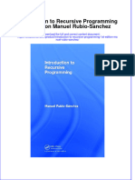 Textbook Introduction To Recursive Programming 1St Edition Manuel Rubio Sanchez Ebook All Chapter PDF