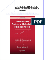 Ebffiledoc - 201download Textbook Introduction To Statistical Methods For Financial Models 1St Edition Thomas A Severini Ebook All Chapter PDF