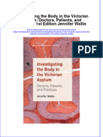 Download textbook Investigating The Body In The Victorian Asylum Doctors Patients And Practices 1St Edition Jennifer Wallis ebook all chapter pdf 
