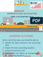 BBFA1103 Topic 3 Accounting Cycle - Note