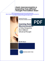 Textbook Learning Basic Macroeconomics A Policy Perspective From Different Schools of Thought First Edition Snarr Ebook All Chapter PDF