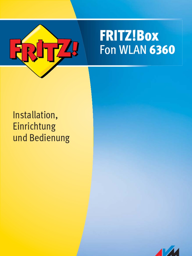Avm Fritz!Box 6360 Cable Installation, Configuration And Operation – PCWH