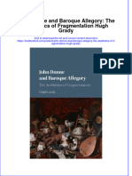 Textbook John Donne and Baroque Allegory The Aesthetics of Fragmentation Hugh Grady Ebook All Chapter PDF