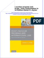 Textbook Irans Nuclear Program and International Law From Confrontation To Accord First Edition Daniel H Joyner Ebook All Chapter PDF