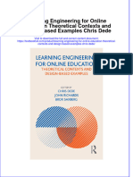 Textbook Learning Engineering For Online Education Theoretical Contexts and Design Based Examples Chris Dede Ebook All Chapter PDF