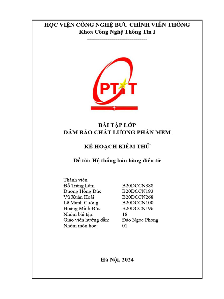 Nhom 18 (SQA.01) | PDF