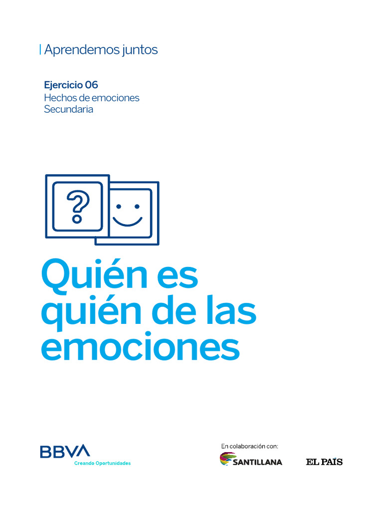 06 secundaria quien es quien de las emociones 0 1 pdf las