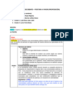 Equipo 4 - PLANIFICACIÓN DEL DEBATE